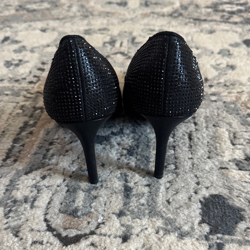 Jessica Simpson Black Sparkle Heels - Picture 4 of 7